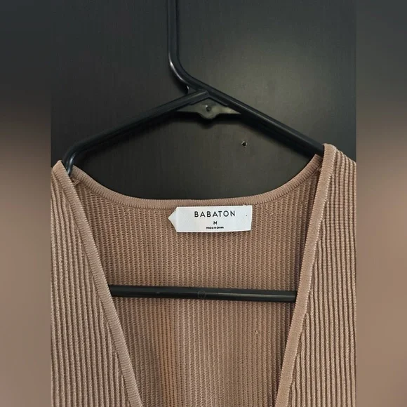 Babaton Tan Backless Ribbed Dress - Picture 3 of 6